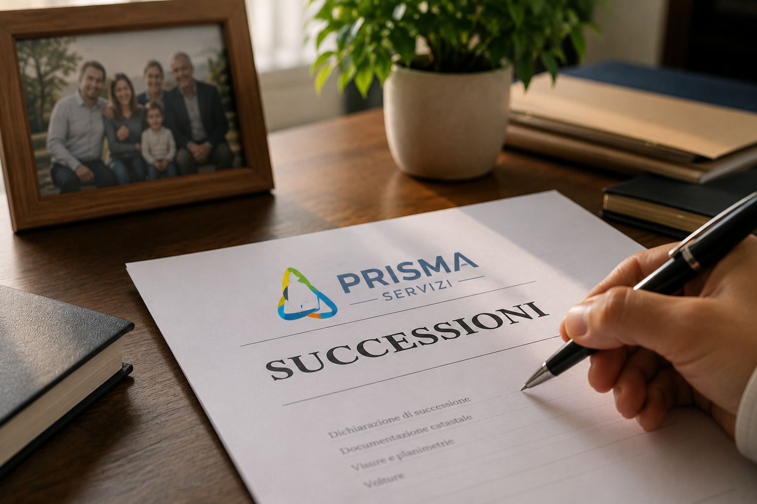 Pratica di successione assistita da Prisma Servizi